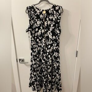 Calvin Klein Black and White Floral Dress